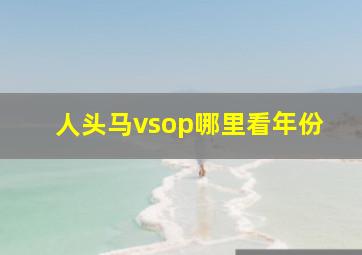 人头马vsop哪里看年份