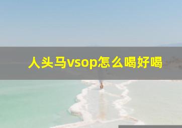 人头马vsop怎么喝好喝