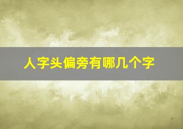 人字头偏旁有哪几个字