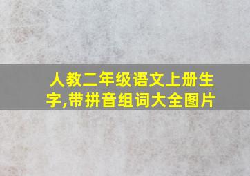 人教二年级语文上册生字,带拼音组词大全图片