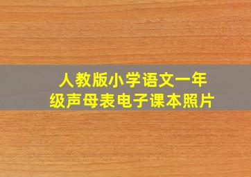 人教版小学语文一年级声母表电子课本照片