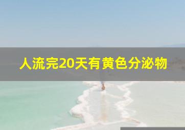 人流完20天有黄色分泌物