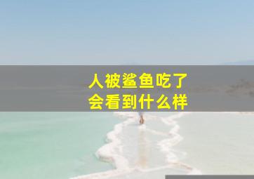 人被鲨鱼吃了会看到什么样