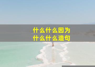 什么什么因为什么什么造句