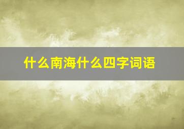 什么南海什么四字词语