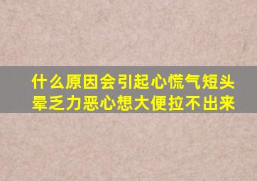 什么原因会引起心慌气短头晕乏力恶心想大便拉不出来