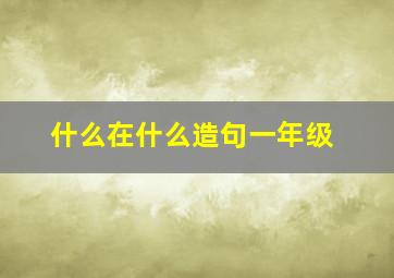 什么在什么造句一年级