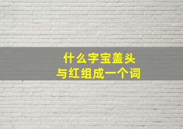 什么字宝盖头与红组成一个词