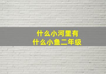 什么小河里有什么小鱼二年级