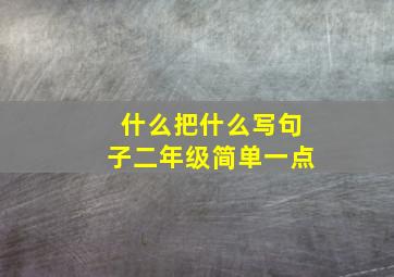 什么把什么写句子二年级简单一点