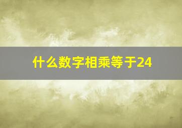 什么数字相乘等于24