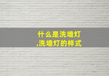 什么是洗墙灯,洗墙灯的样式