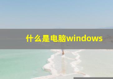 什么是电脑windows