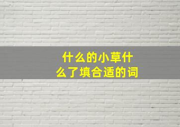 什么的小草什么了填合适的词