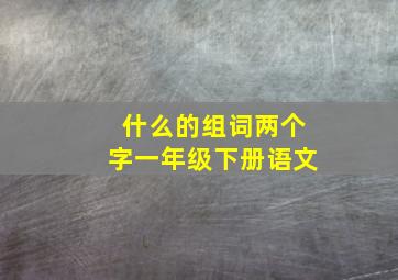 什么的组词两个字一年级下册语文