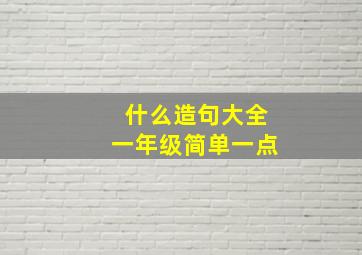 什么造句大全一年级简单一点