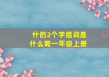 什的2个字组词是什么呢一年级上册