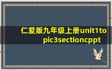 仁爱版九年级上册unit1topic3sectioncppt