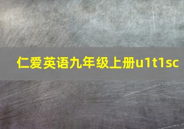 仁爱英语九年级上册u1t1sc