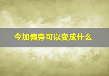 今加偏旁可以变成什么