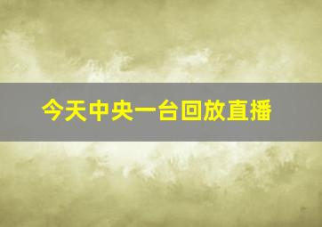 今天中央一台回放直播