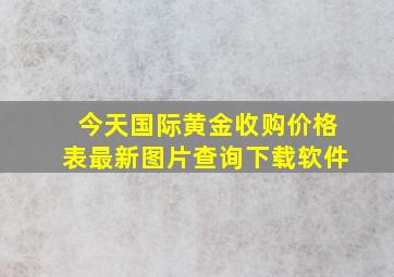 今天国际黄金收购价格表最新图片查询下载软件