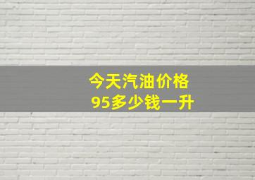 今天汽油价格95多少钱一升