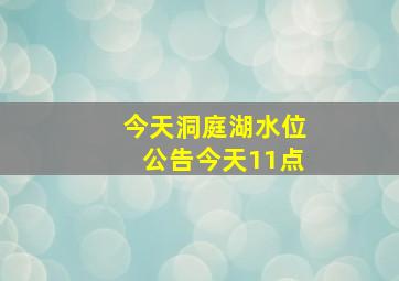 今天洞庭湖水位公告今天11点