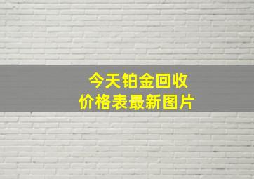 今天铂金回收价格表最新图片