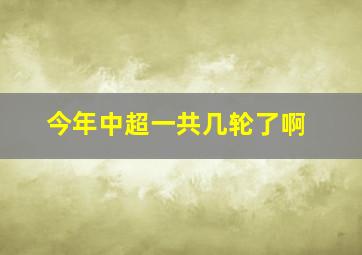 今年中超一共几轮了啊