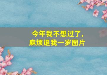 今年我不想过了,麻烦退我一岁图片