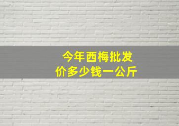 今年西梅批发价多少钱一公斤