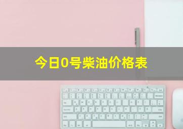 今日0号柴油价格表