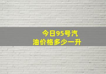 今日95号汽油价格多少一升