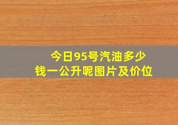 今日95号汽油多少钱一公升呢图片及价位