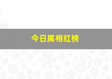 今日属相红榜