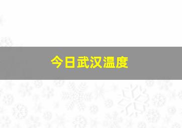 今日武汉温度