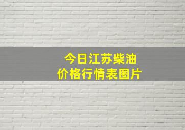 今日江苏柴油价格行情表图片