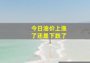 今日油价上涨了还是下跌了