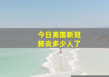 今日美国新冠肺炎多少人了