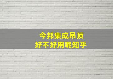 今邦集成吊顶好不好用呢知乎