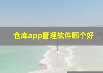 仓库app管理软件哪个好