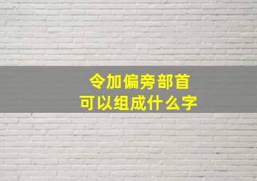 令加偏旁部首可以组成什么字