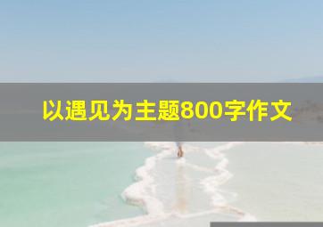 以遇见为主题800字作文