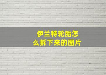 伊兰特轮胎怎么拆下来的图片