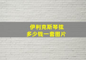 伊利克斯琴弦多少钱一套图片