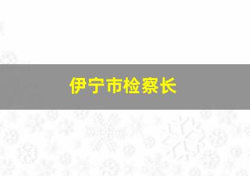 伊宁市检察长