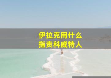 伊拉克用什么指责科威特人