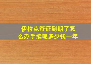 伊拉克签证到期了怎么办手续呢多少钱一年