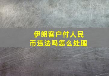 伊朗客户付人民币违法吗怎么处理